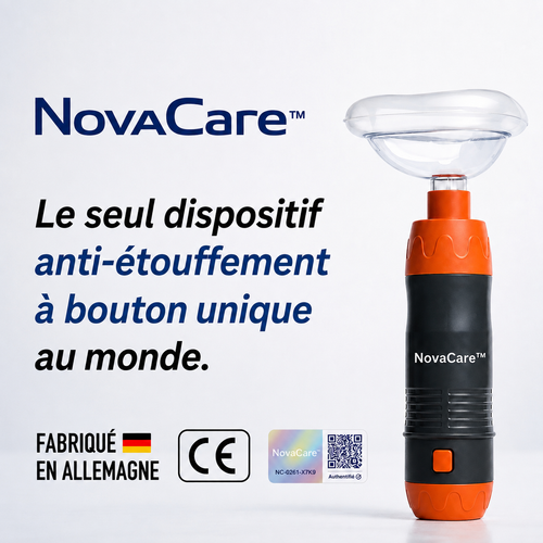 NovaCare™ · Le seul dispositif anti-étouffement à bouton unique au monde